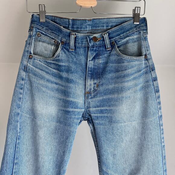 Vintage Wrangler Faded Straight Leg Jeans Worn Distressed Size 30 Made in USA - Picture 5 of 9